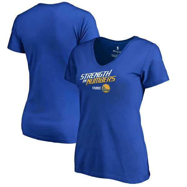 Women Golden State Warriors Fanatics Branded 2018 NBA Playoffs Team Slogan Plus Size V Neck T-Shirt Royal,We sell and wholesale Women Golden State Warriors Fanatics Branded 2018 NBA Playoffs Team Slogan Plus Size V Neck T-Shirt Royal on line form chian!